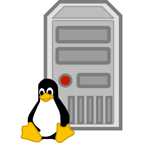 SVG Color vector image of Linux server