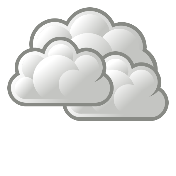 SVG Color weather forecast icon for cloudy sky vector graphics