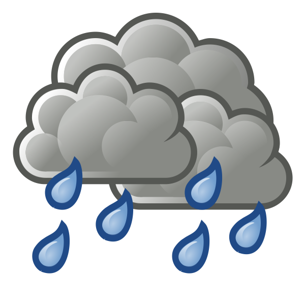 SVG Color weather forecast icon for rain vector illustration