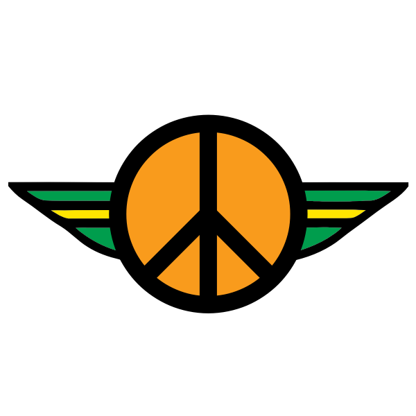 SVG Color wings of peace vector clip art