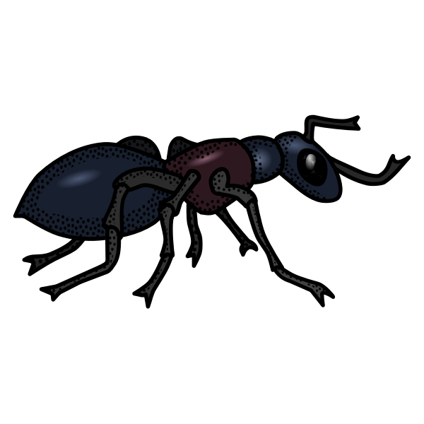 SVG Colored ant line art vector graphics