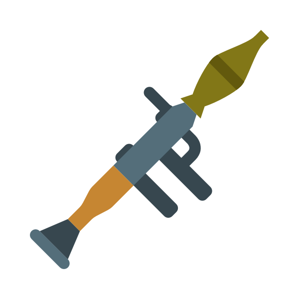 SVG Colored bazooka vector image