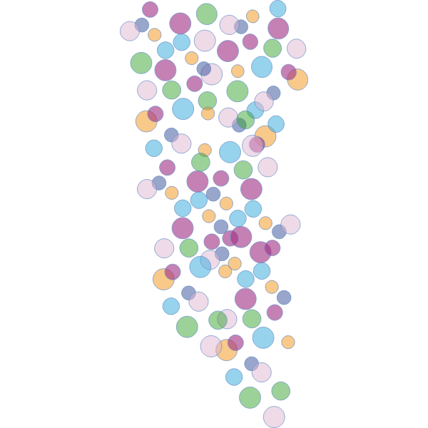 SVG Colored bubbles vector clip art