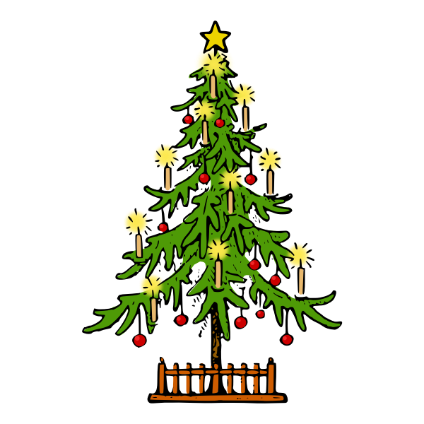 SVG Colored Christmas tree