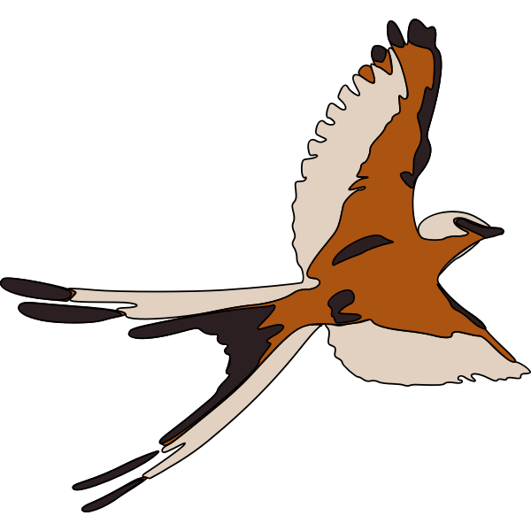 SVG Colored clip art of flying bird