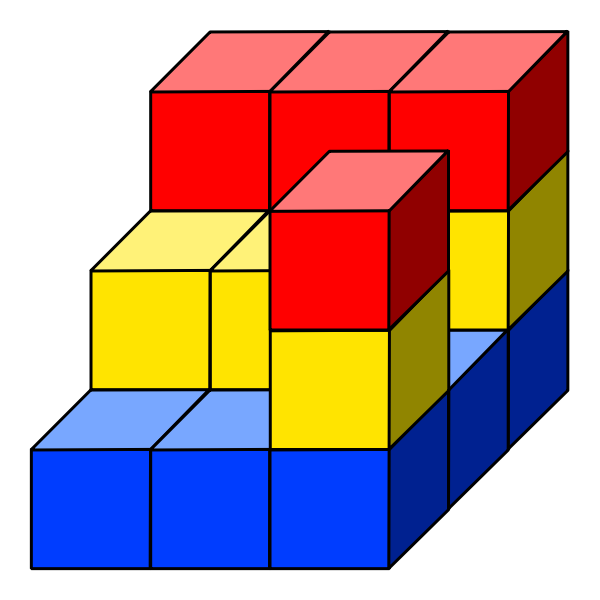 SVG Colored cube tower