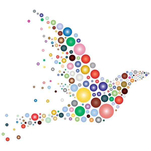 SVG Colored dots forming a bird shape