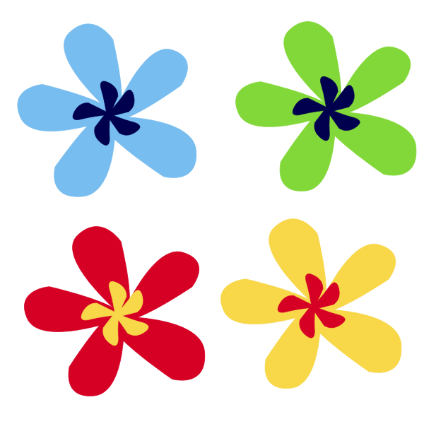 SVG Colored flowers