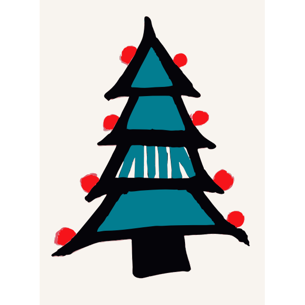 SVG Colored in Christmas Tree