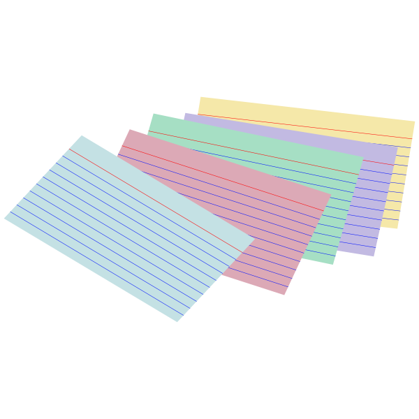 SVG Colored index cards vector image