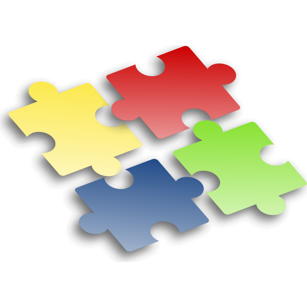 SVG Colored jigsaw puzzle