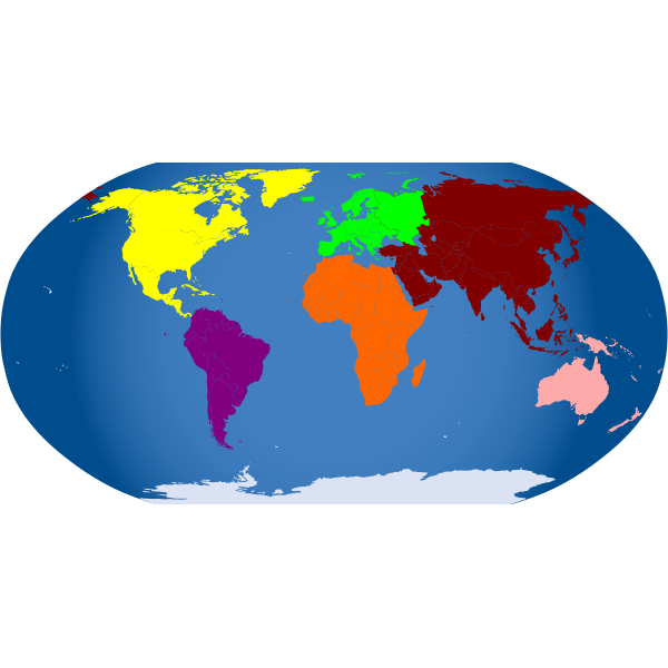 SVG Colored map of the world vector illustration