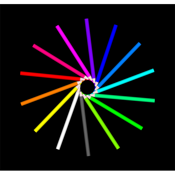 SVG Colored pencils star