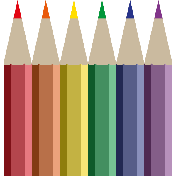 SVG Colored pencils vector image
