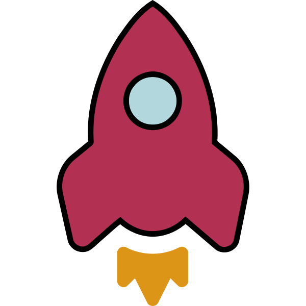 SVG Colored rocket