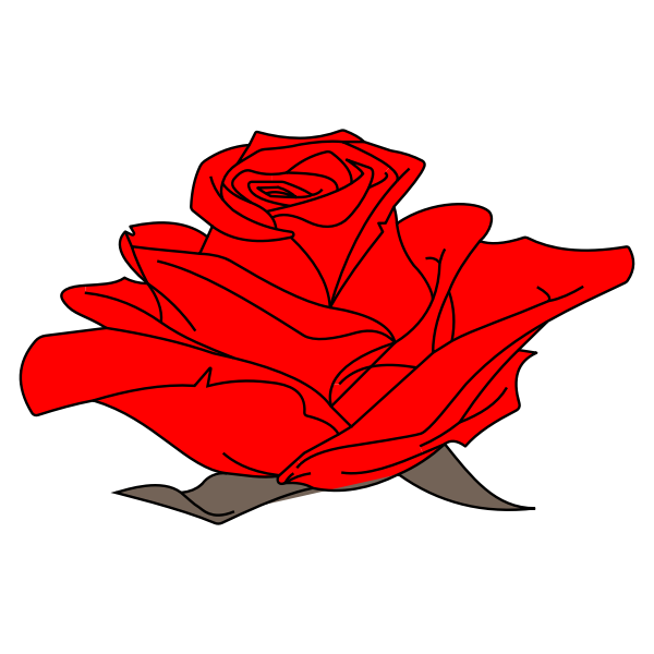 SVG Colored Rose