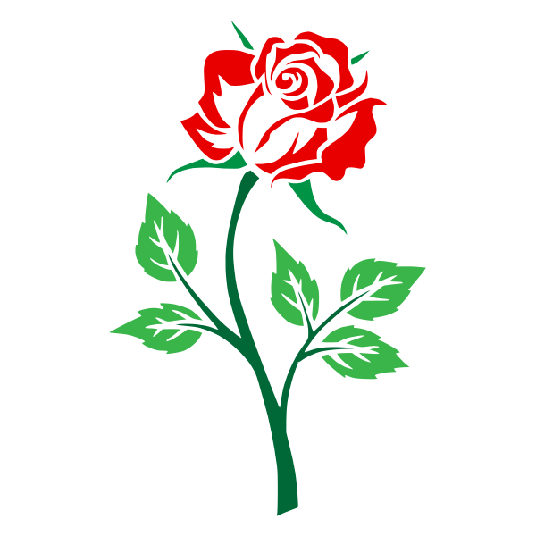 SVG Colored rose