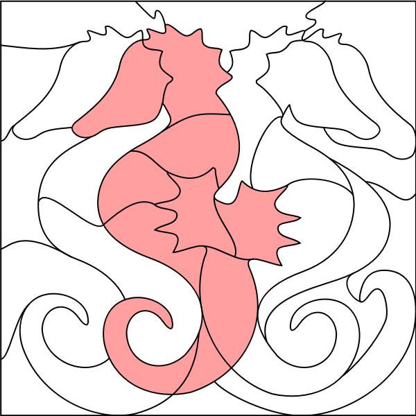 SVG Colored seahorse