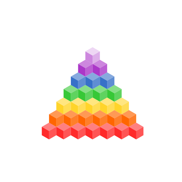 SVG Colored stairs