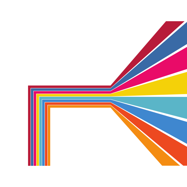 SVG Colored stripes perspective view
