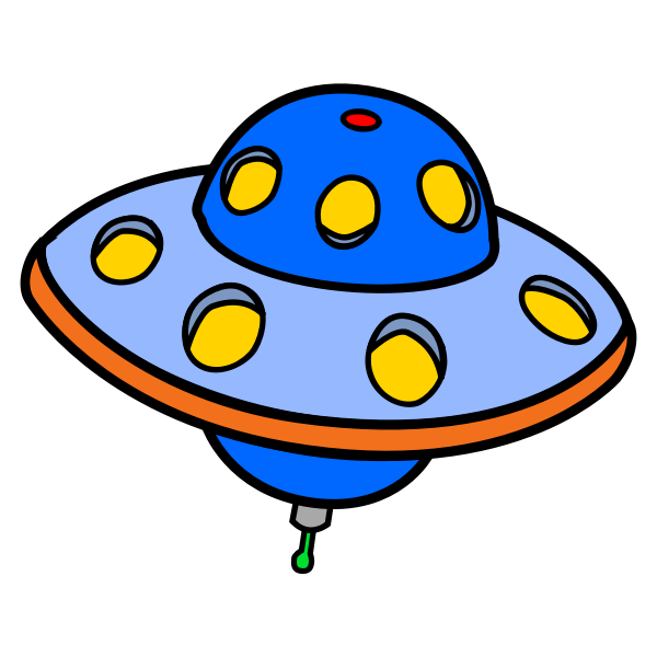 SVG Colored UFO vector clip art