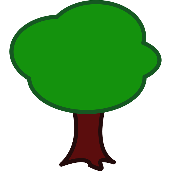 SVG Colored vector drawing of a tree