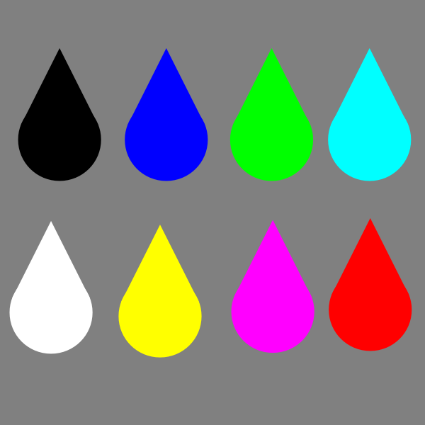 SVG Colored water drops