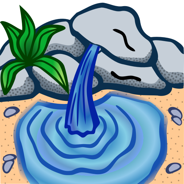 SVG colored water spring