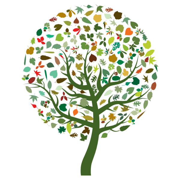 SVG Colorful abstract tree
