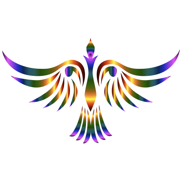 SVG Colorful abstract tribal bird illustration