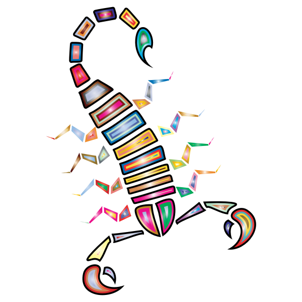 SVG Colorful Abstract Tribal Scorpion