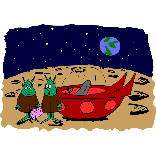 SVG Colorful aliens
