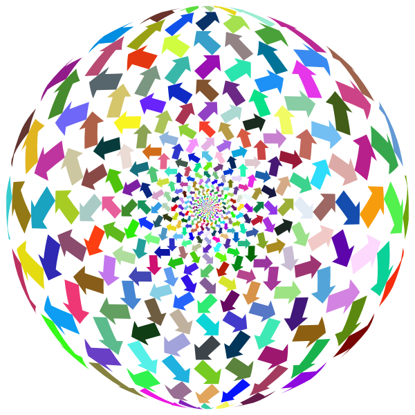 SVG Colorful arrows sphere