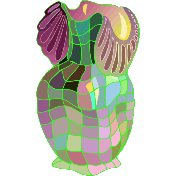 SVG Colorful arty vase