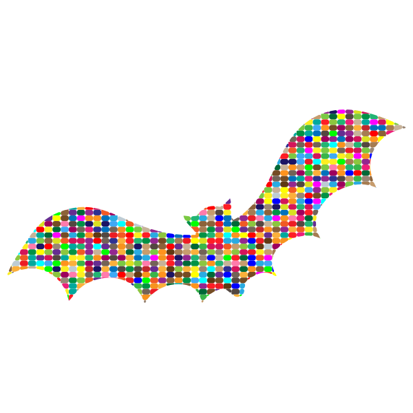 SVG Colorful bat mosaic