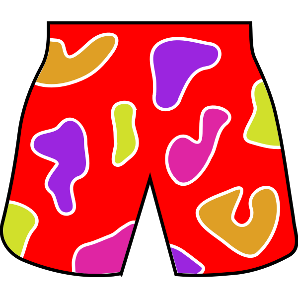 SVG Colorful beach shorts vector image