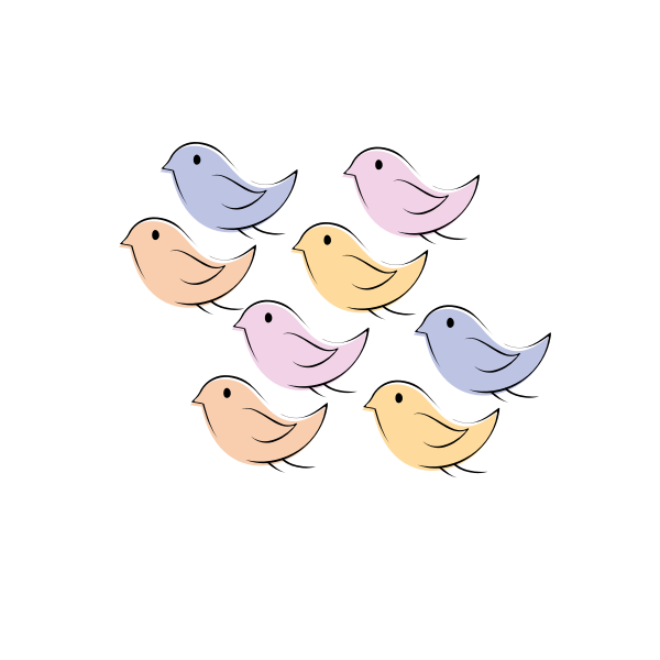 SVG Colorful birds