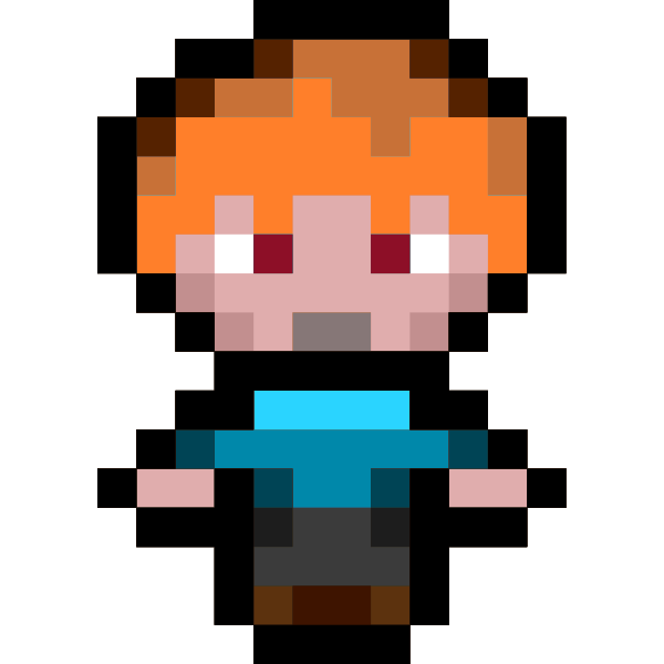 SVG Colorful blurry pixel kid vector drawing