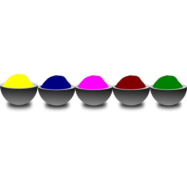 SVG Colorful bowls vector illustration