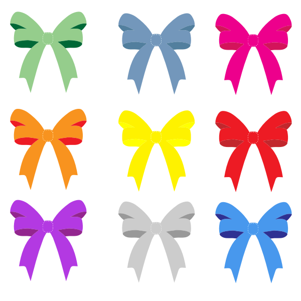 SVG Colorful bows collection