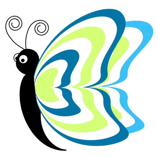 SVG Colorful butterfly image