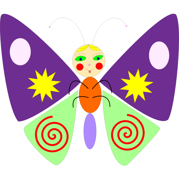 SVG Colorful butterfly vector graphics