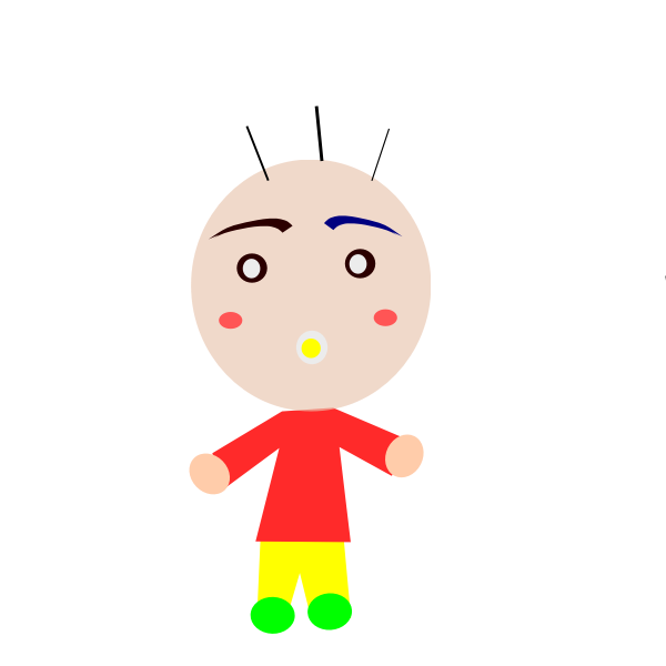 SVG Colorful cartoon boy vector image