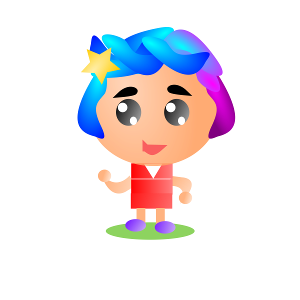 SVG Colorful cartoon kid