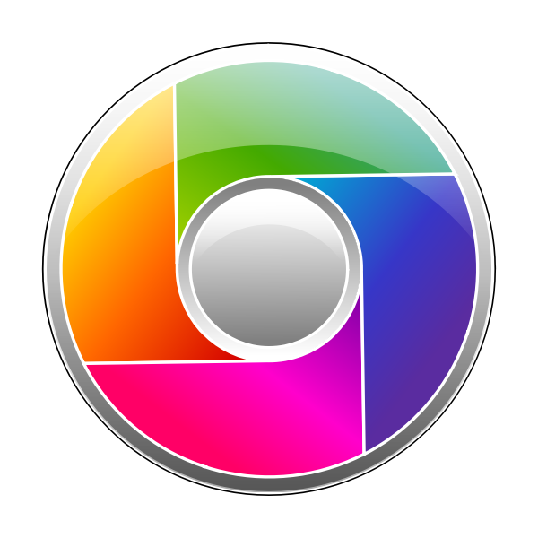 SVG Colorful CD label vector clip art