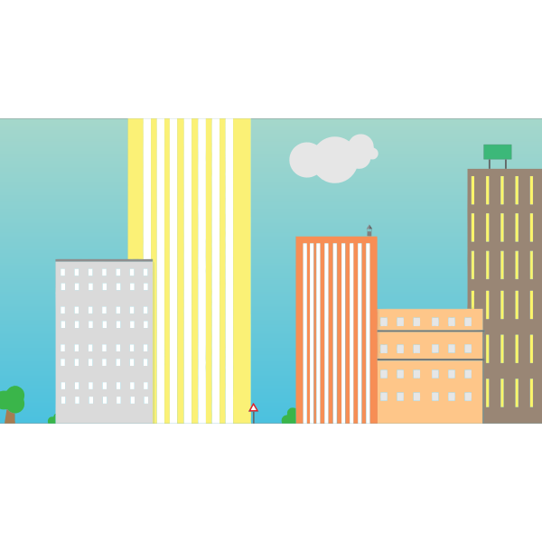 SVG Colorful City Landscape