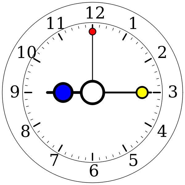SVG Colorful clock vector image