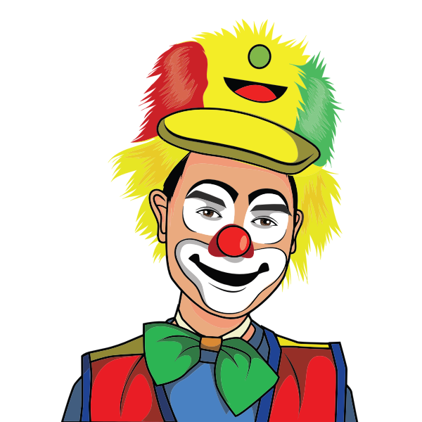 SVG Colorful clown drawing