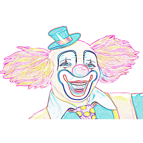 SVG Colorful clown sketch