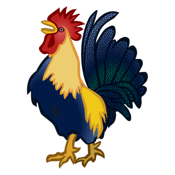 SVG Colorful cock